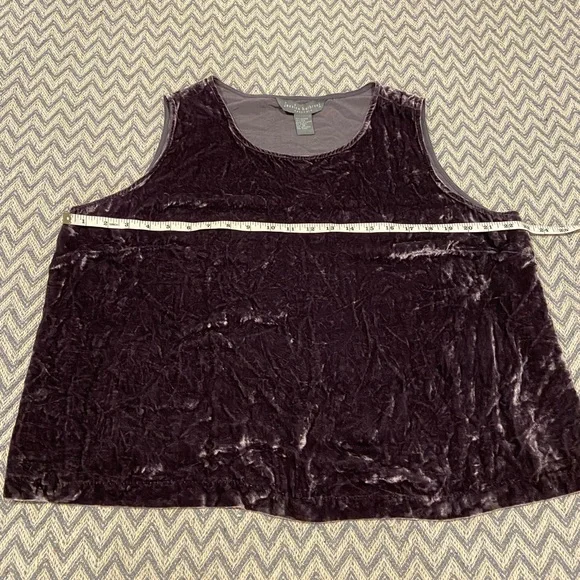 Jessica Holbrook Easy Care Sleeveless Crushed Velvet Top Size 1X - Picture 5 of 6